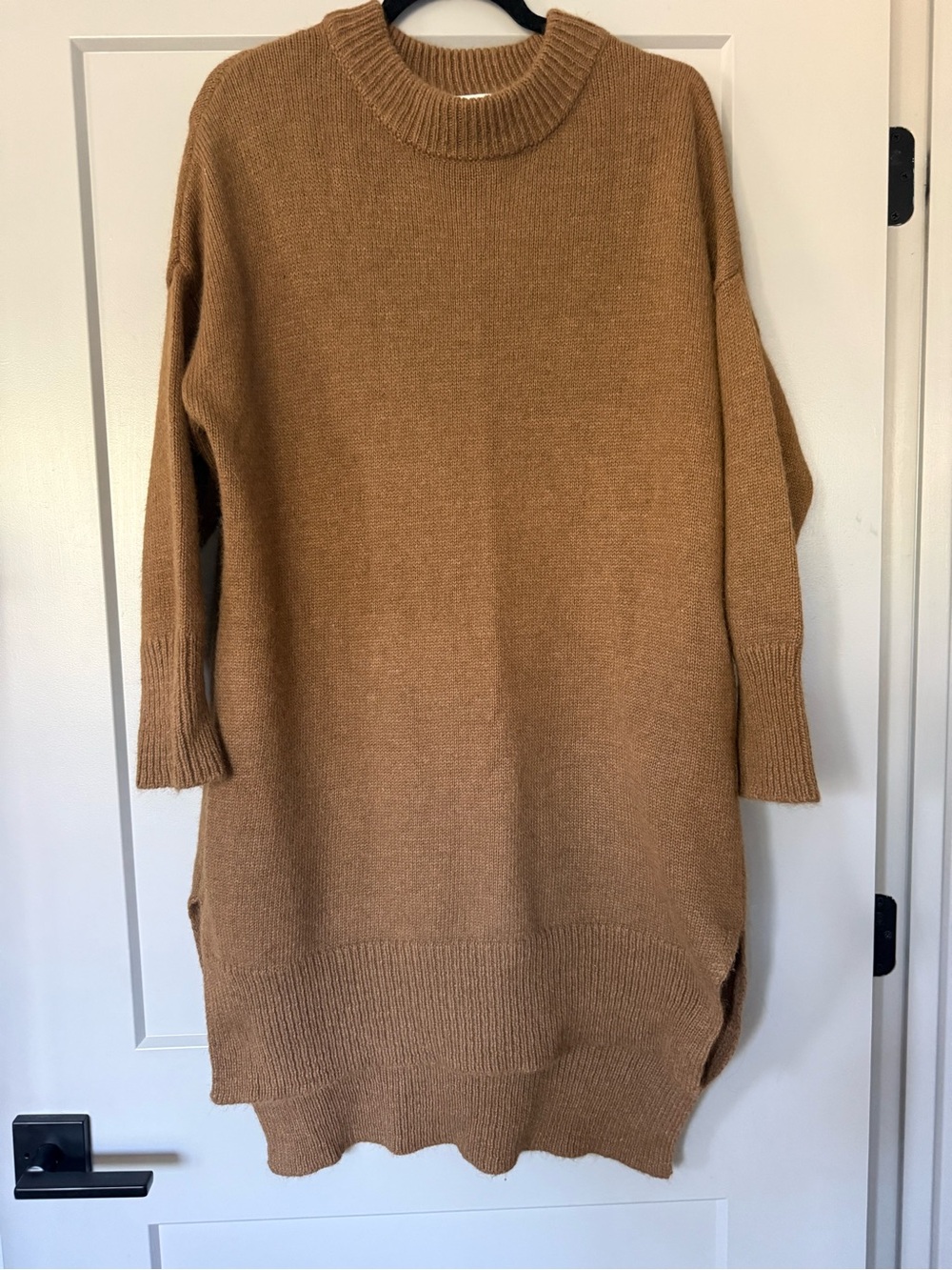 J.O.A. Sweater turtleneck Knit dress Camel Color size Medium